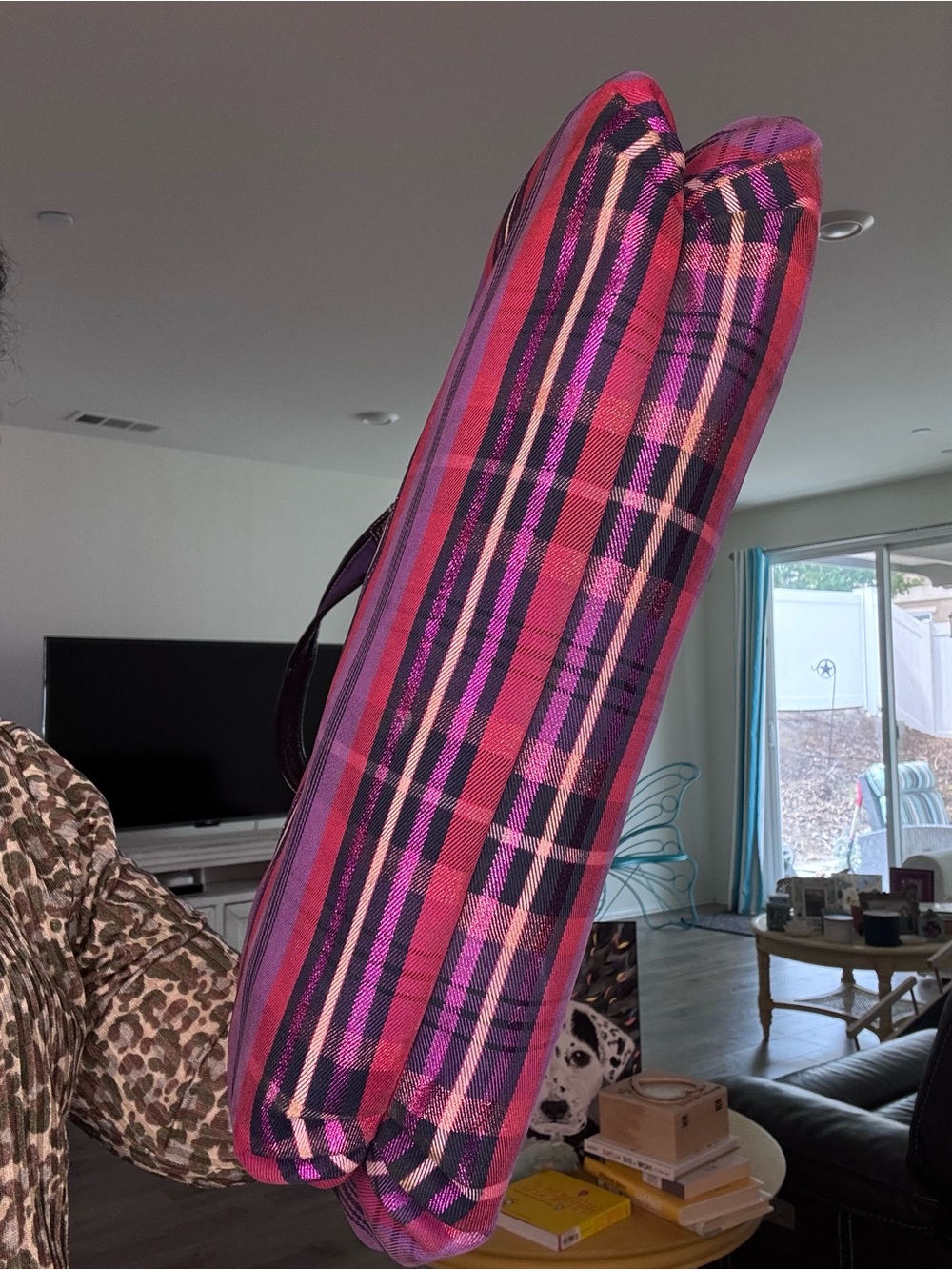 Coach Poppy Glam Purple Tartan Graffiti Tote - Picture 11 of 17